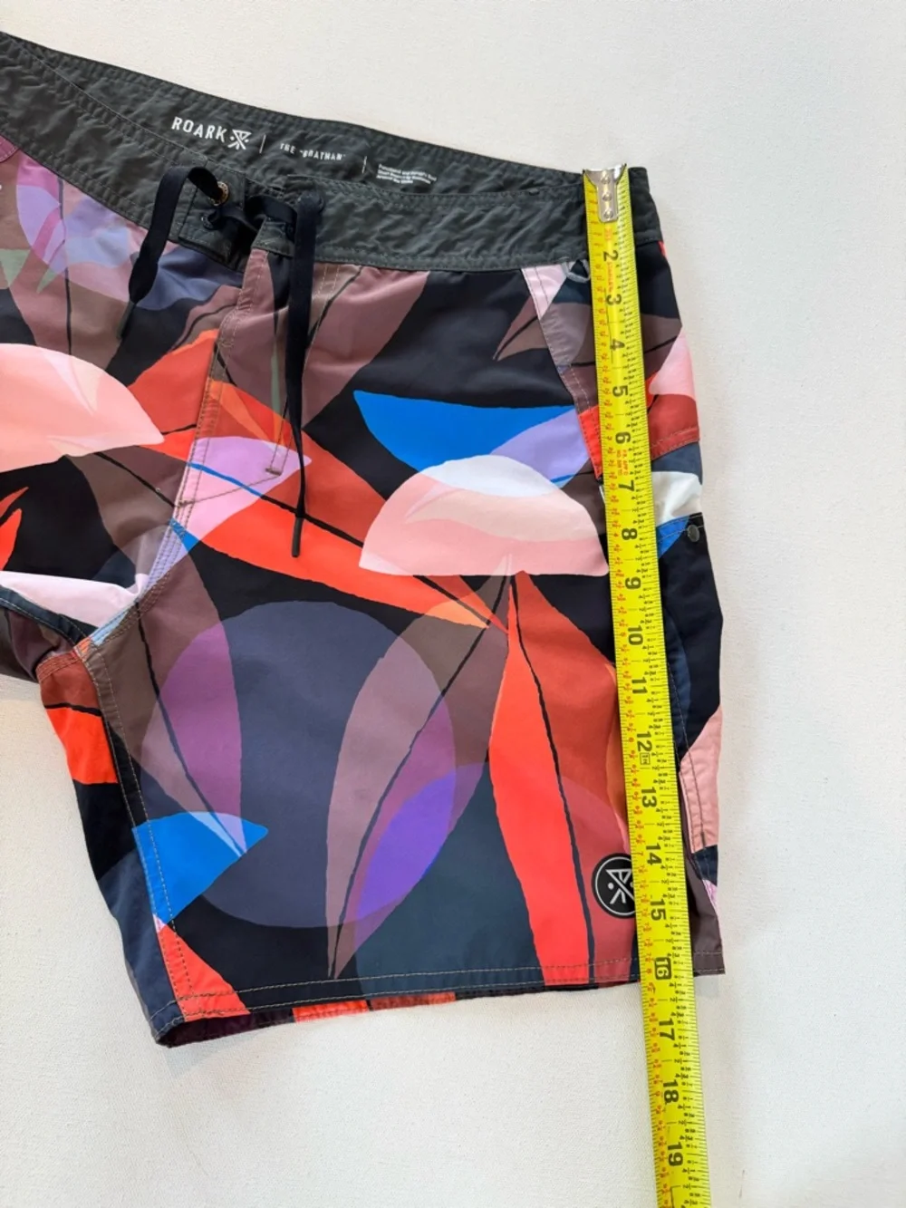 Roark Men's 30 Boatman Board Shorts Multi Color Zip Pocket Swim Trunks